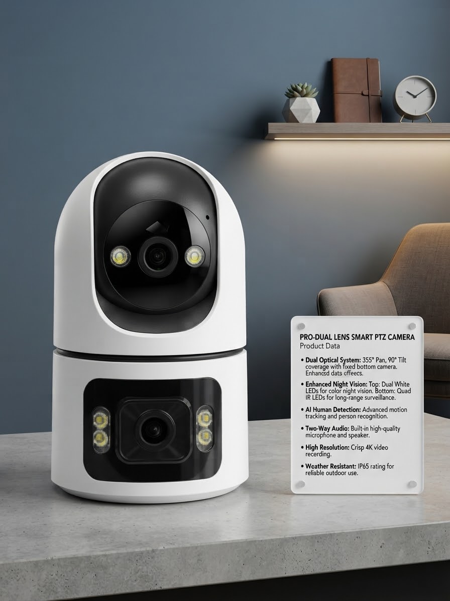 Smart PTZ duel lens ip camera - Image 2